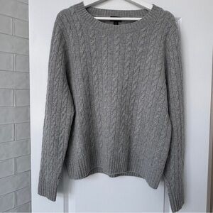J.Crew - Cable-Knit Cashmere Sweater in Gray